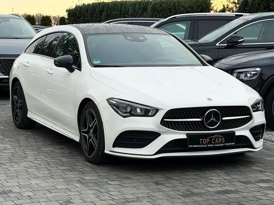 Mercedes-Benz CLA AMG! 2023 ! SKÓRA ! PANORAMA ! Alus18 ! FULL LED ! Modny Biały