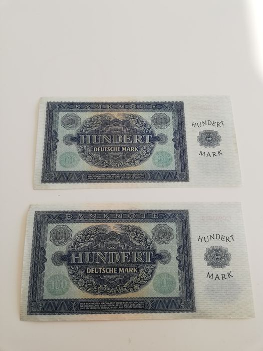 Stare Banknoty niemieckie z 1948 roku