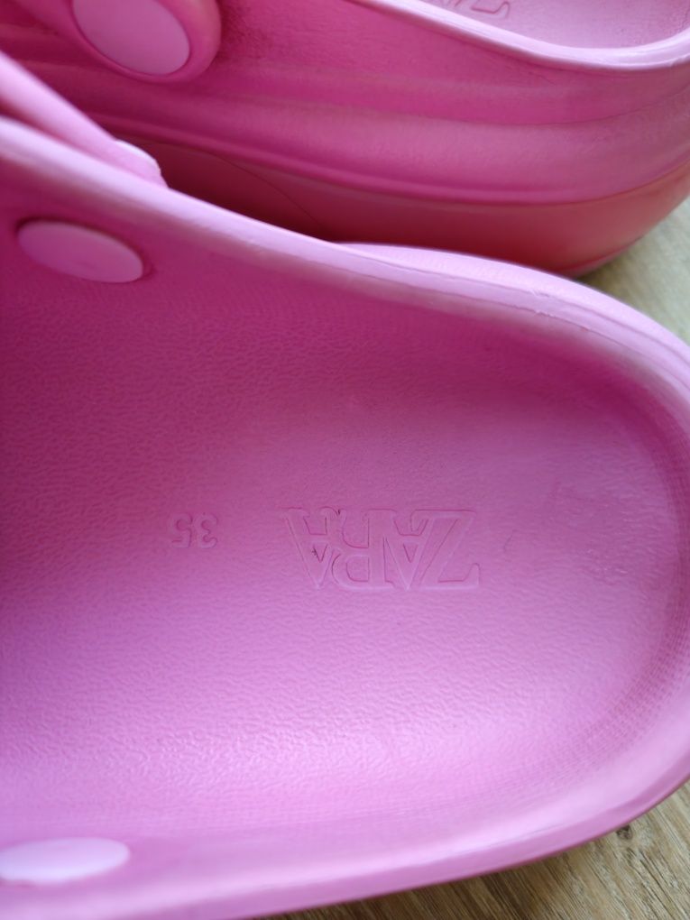 Klapki a'la Crocs Zara roz 35