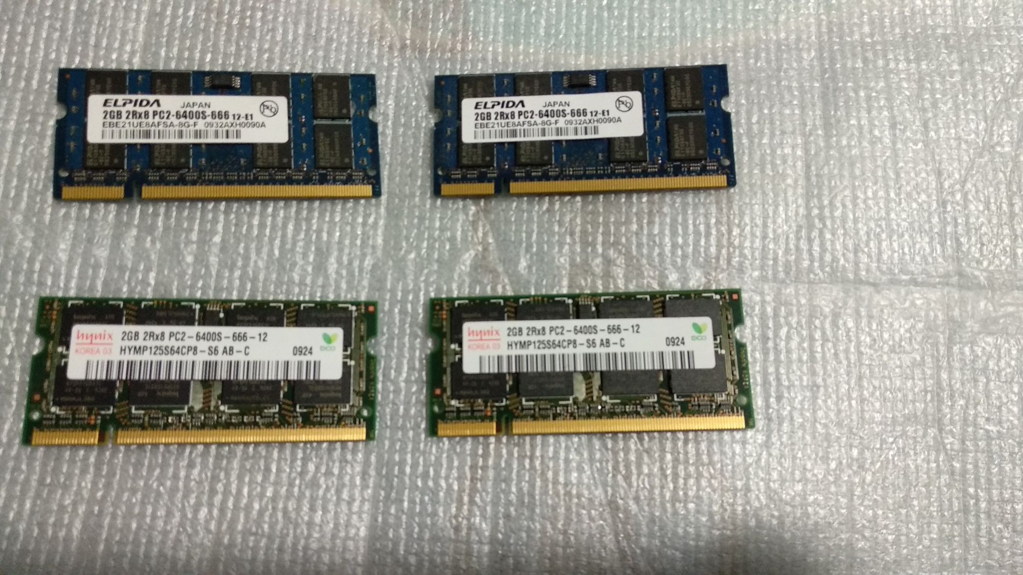 Memórias DDR2 8GB Portátil