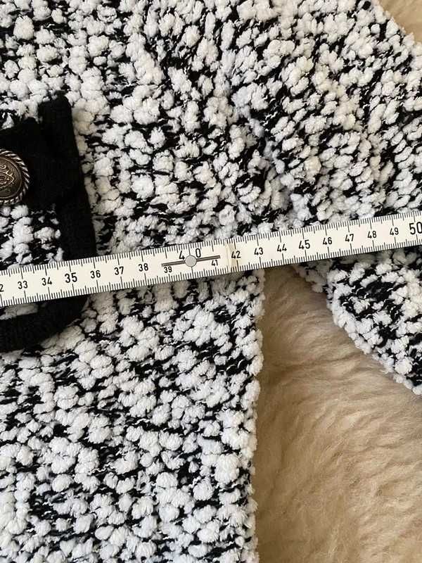 Nowy kardigan rozpinany sweter baran 60% bawełna elegancki roz. L-XL