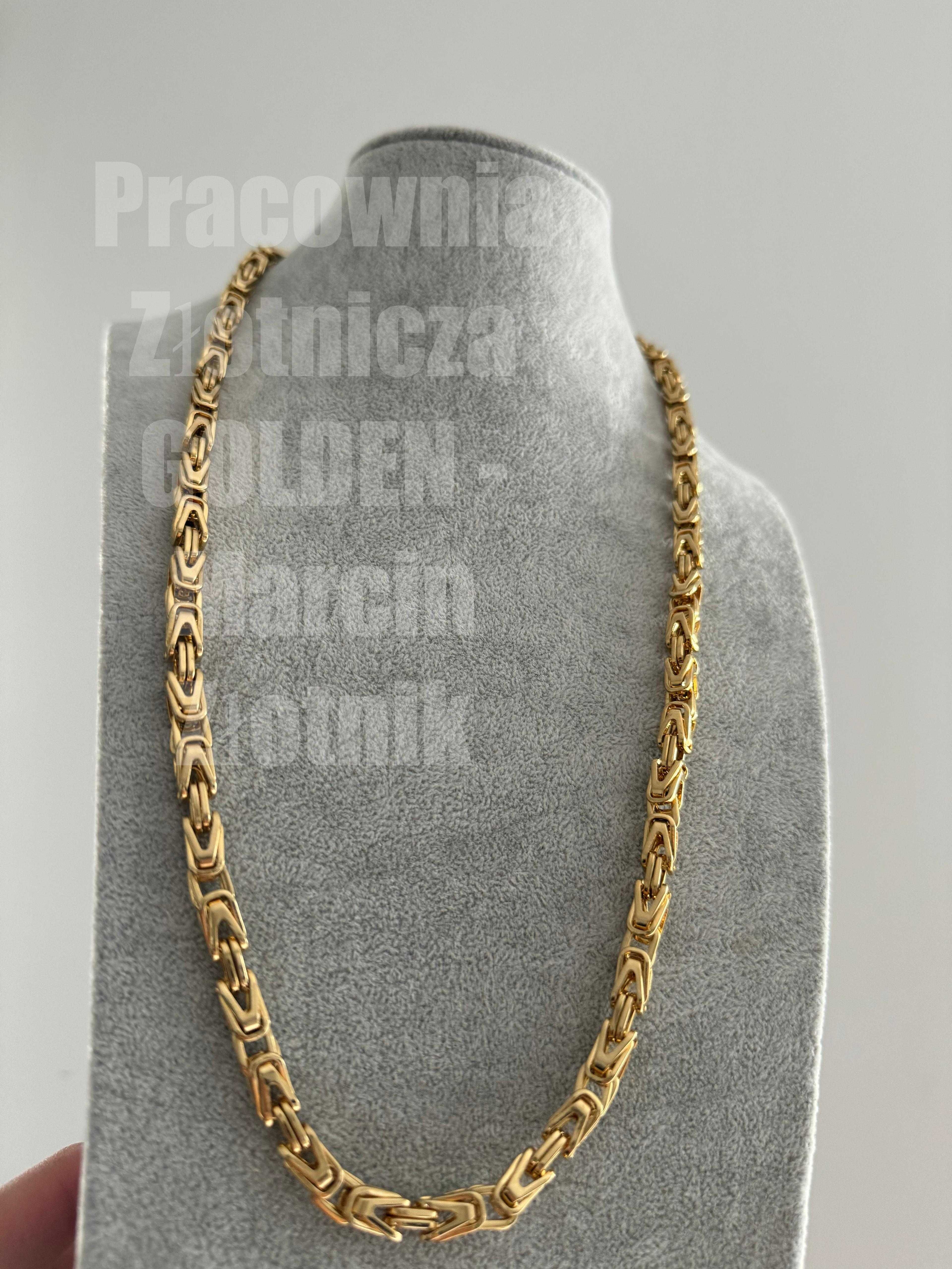 Pozłacany Złoty Łańcuch Splot Królewski Cartier Kajdan łańcszek