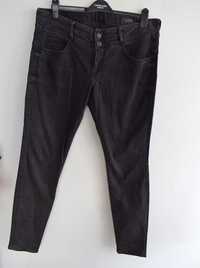 Herrlicher 44 xxl 3xl spodnie jeansy wysoki stan czarne
