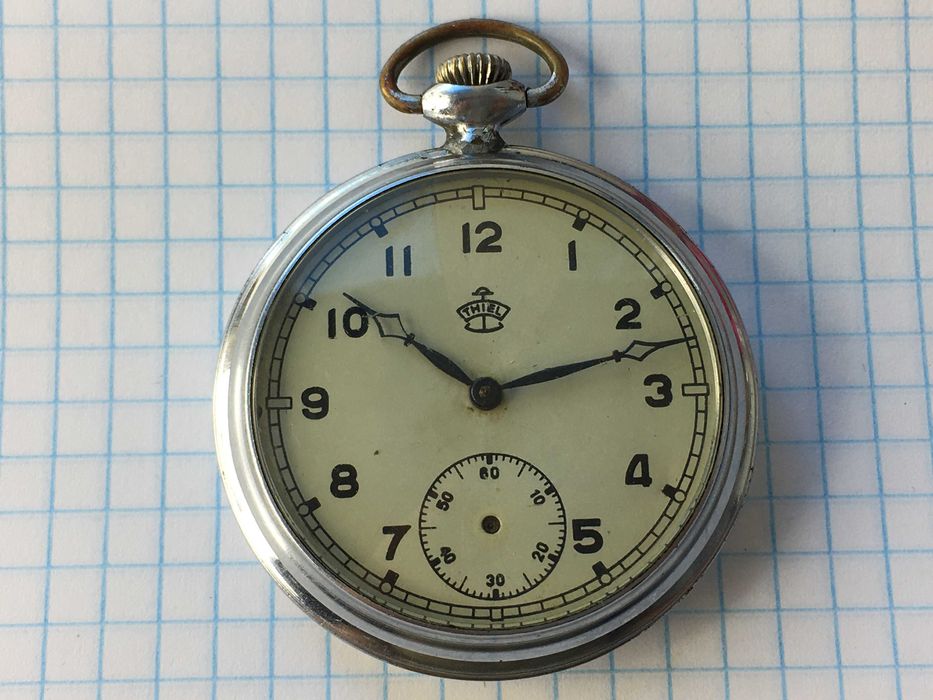 Часы карманные Thiel механические Германия - механизм рабочий