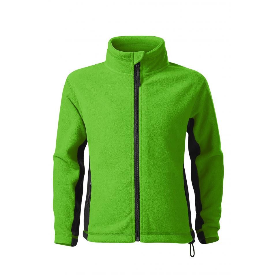 Hanorac fleece pentru copii Frosty, verde mar, marime 8 ani/134 cm