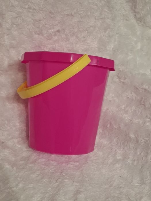 Wiaderko plastikowe 20 cm różowe niebieskie turkusowe