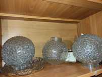Klosz szklany kwiaty prl vintage antyk lampa klosze e27 bubble