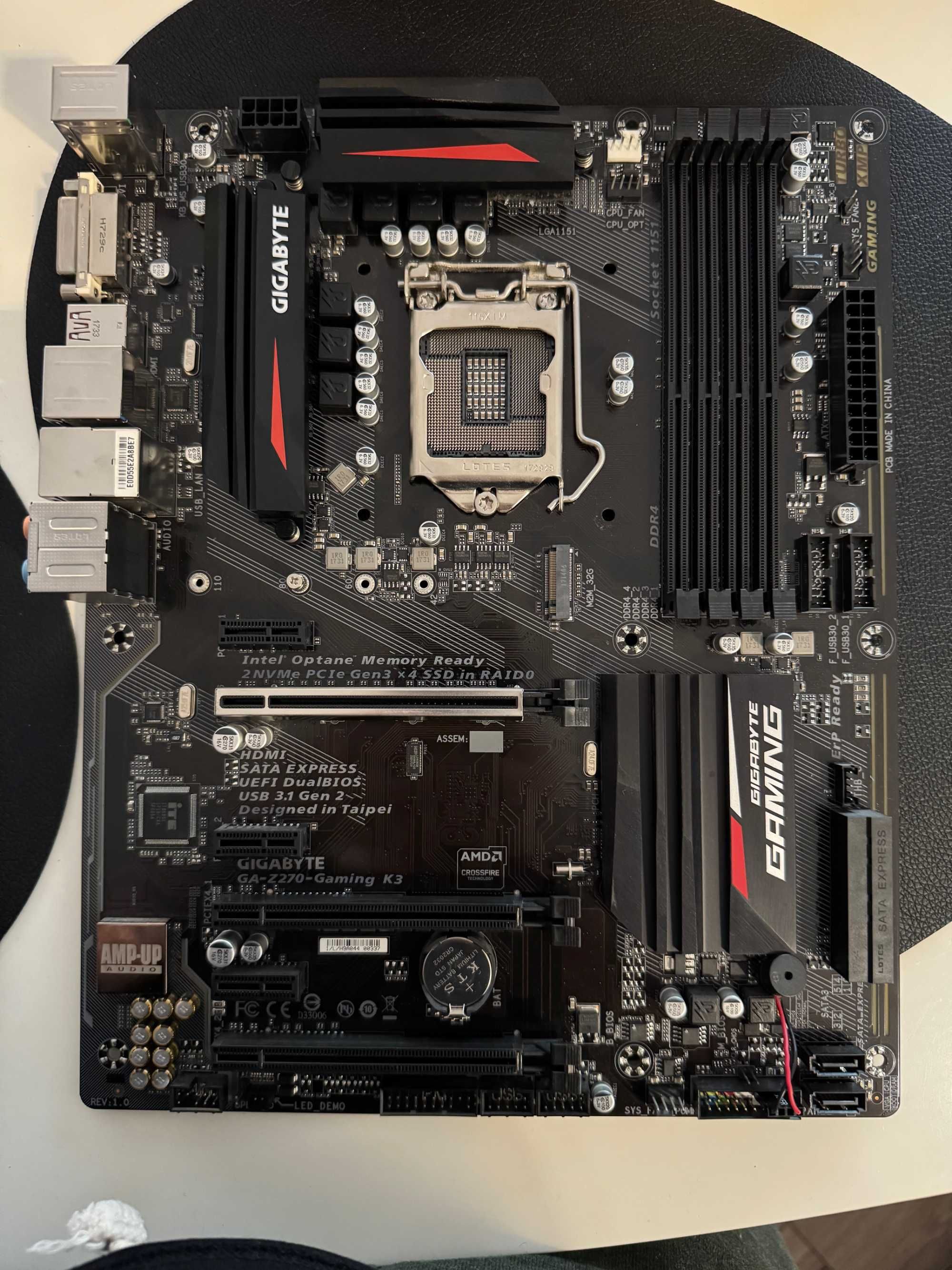 Gigabyte GA-Z270-GAMING K3 + Intel Core i5-6600K + 32GB RAM 3600MHz