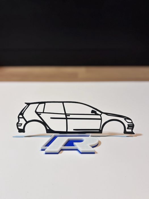 Moldura Silhueta Golf 7 R – 20cm | Presente Ideal para PetrolHeads