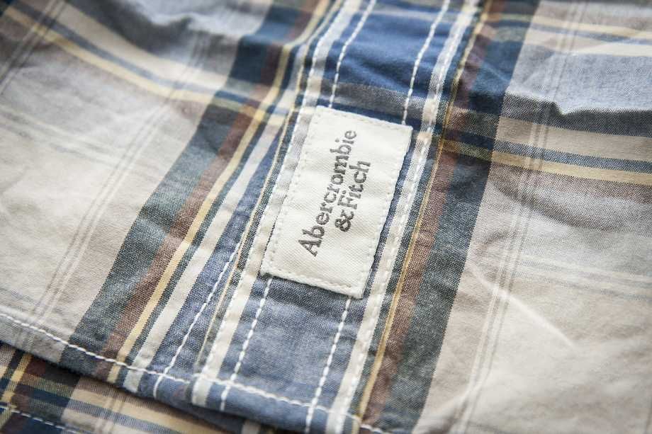 Abercrombie & Fitch New York Koszula Męska w kratę Muscle Fit XL