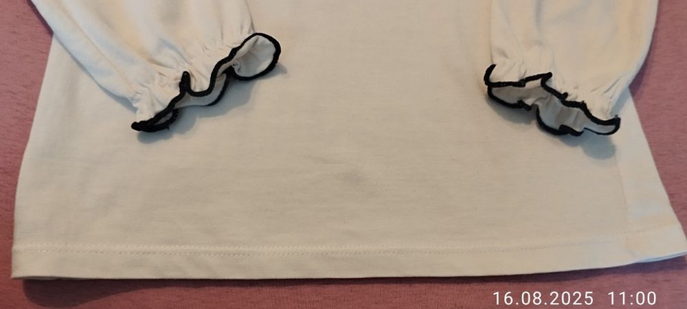 Biała bluzka 5 10 15 rozm. 98 dziewczęca
