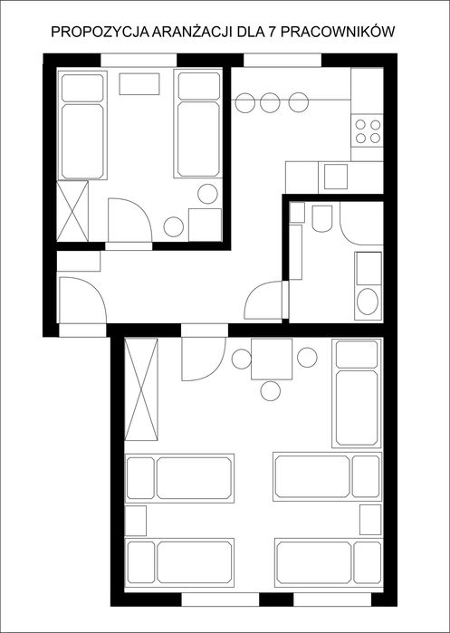 Mieszkanie pracownicze- 6 osób, blisko centrum logistyczne