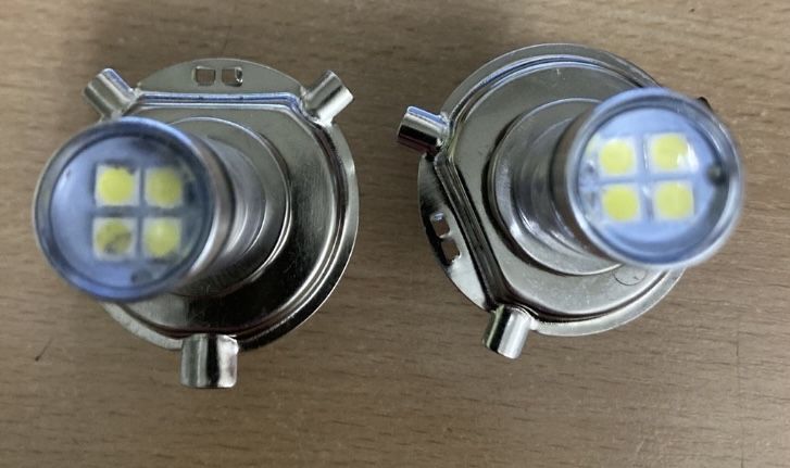 Две Лампы LED H4 100 w 6000k 12 v