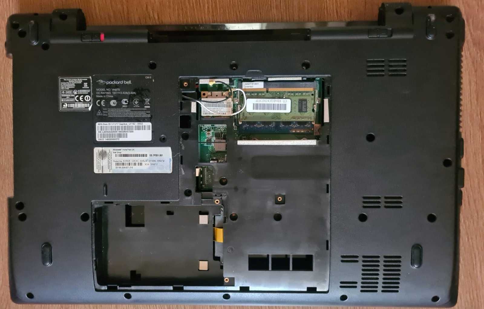 Packard Bell EasyNote VAB70 ( LK11-BZ-080GE ) 17.3" разборка.
