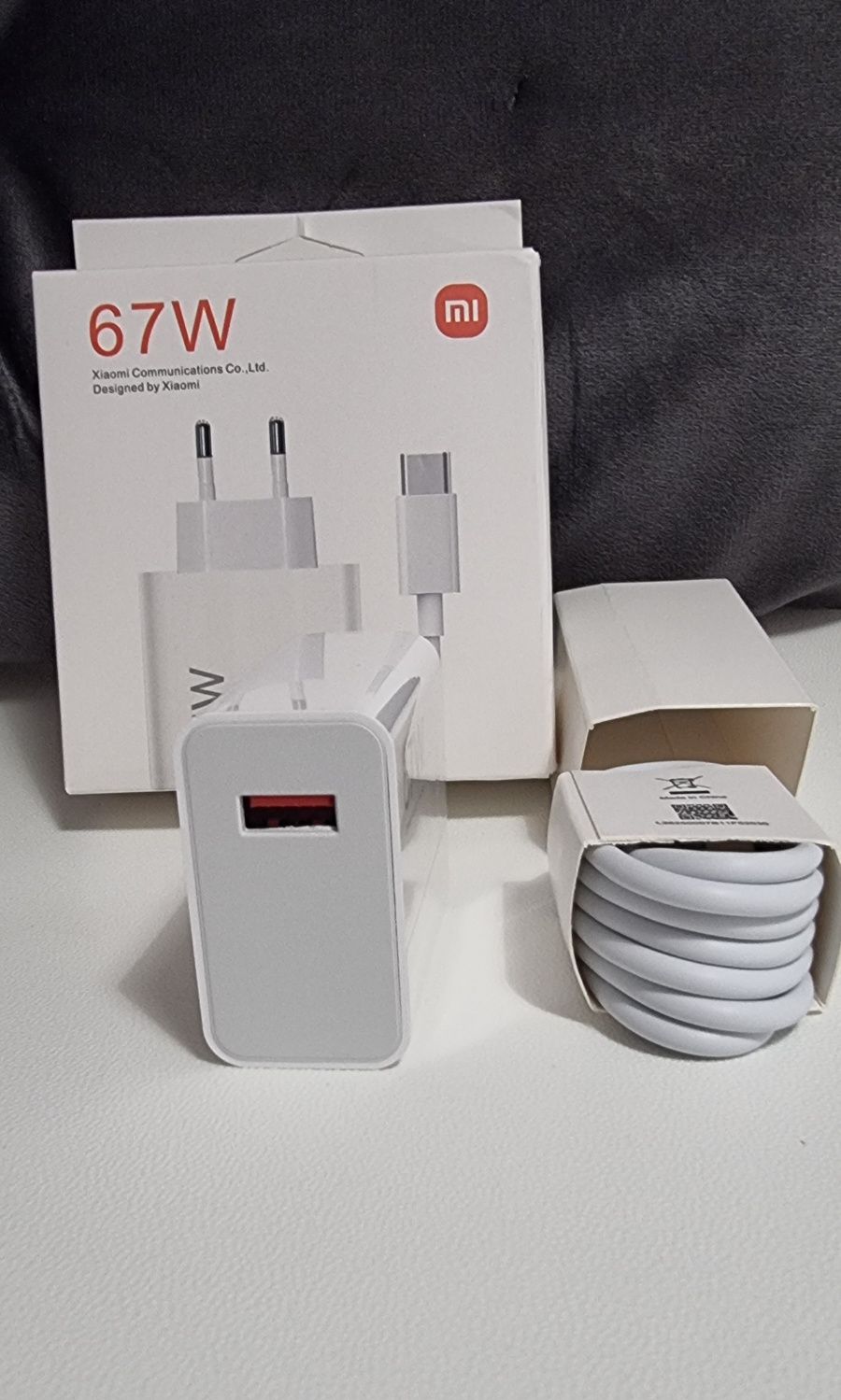 Oryginalna ładowarka Xiaomi 67w  kabel usb-c w zestawie