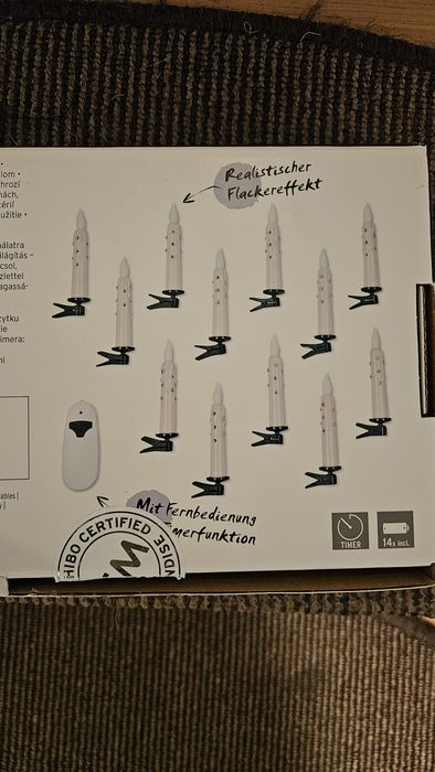 Światełka  na choinkę do wew.i na zewnątrz Tchibo pilot baterie 12 szt