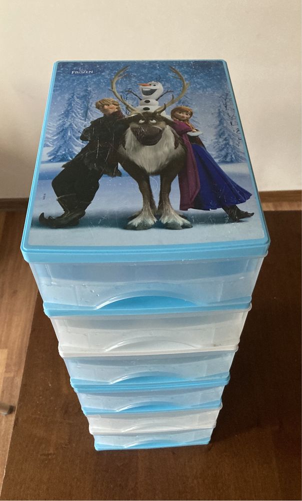 2 pojemniki z szufladami Kraina Lodu / Frozen