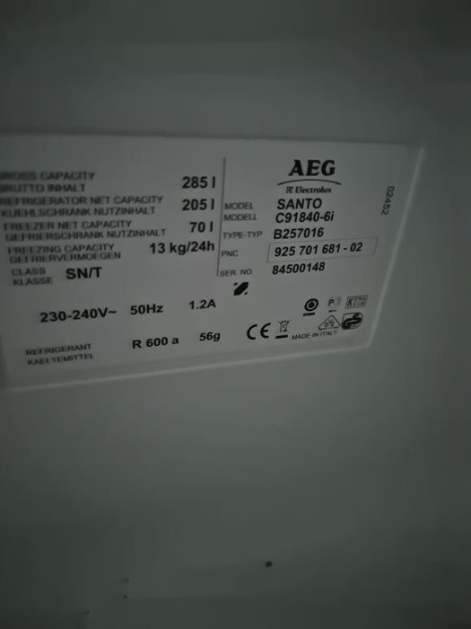 Lodowko-zamrażarka  AEG