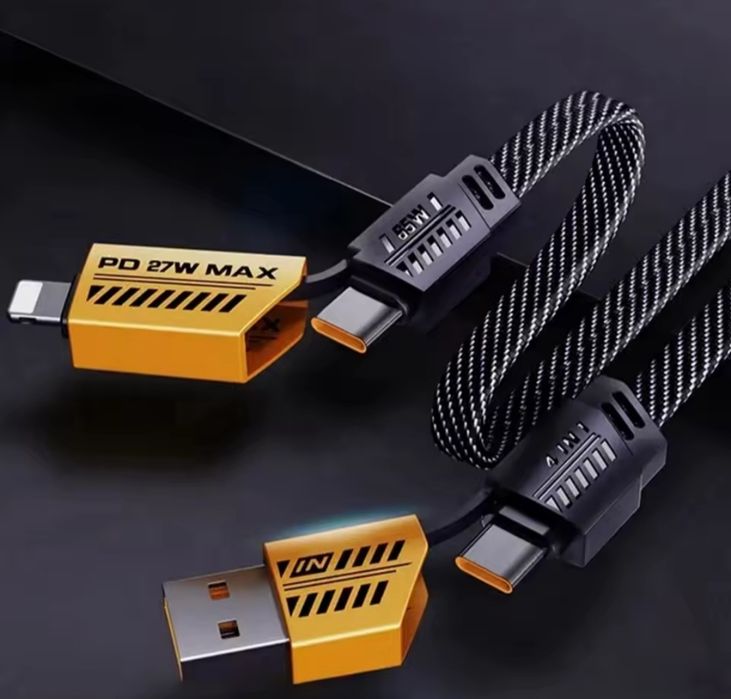 USB кабель 4 in 1 65W/6A PD 27W Fast charging