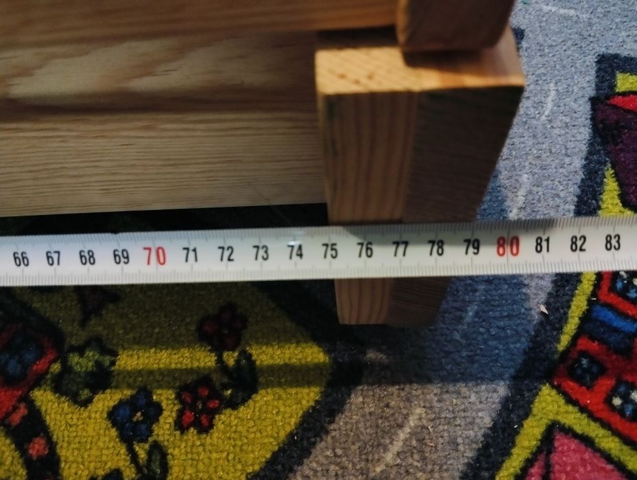 Łóżko, Stelaż łóżka drewniany na kółkach, otwierany160x80 dla dziecka
