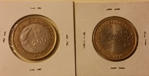 Moedas 200 escudos Sidney e Atlanta