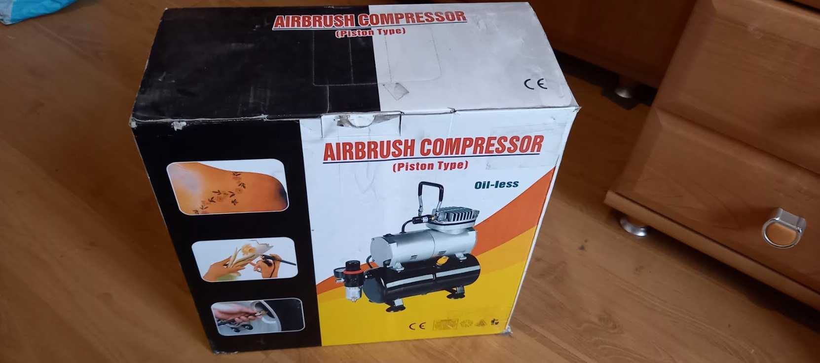 Kompresor aerografu z BUTLĄ 3L Airbrush compressor piston type