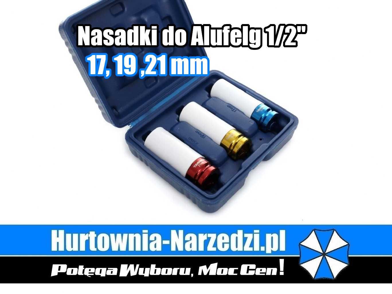 Nasadki do felg aluminiowych 6-kątne 1/2' 17- 21mm 3-el. Tagred