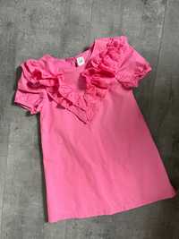 Sukienka Cool club 122 cm różowa z ażurowymi falbankami cool club