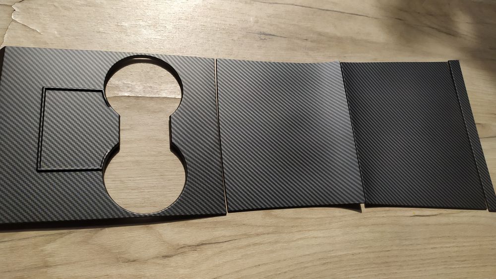 Накладки в салон карбон мат Тесла модель 3