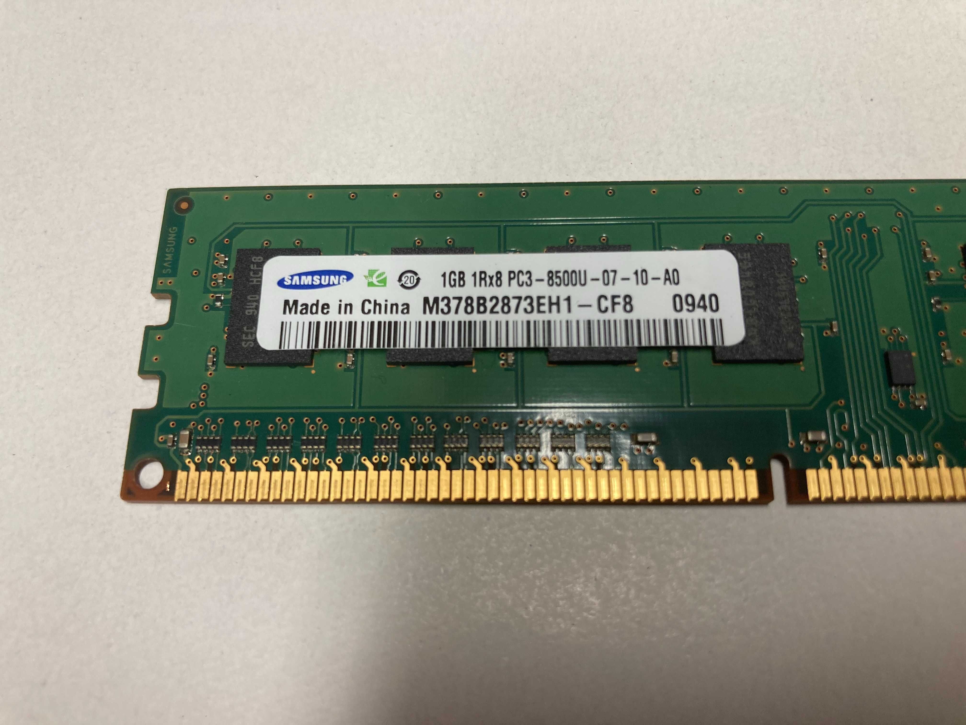 Memória RAM 1GB DDR3 1066MHz PC3-8500 CL7