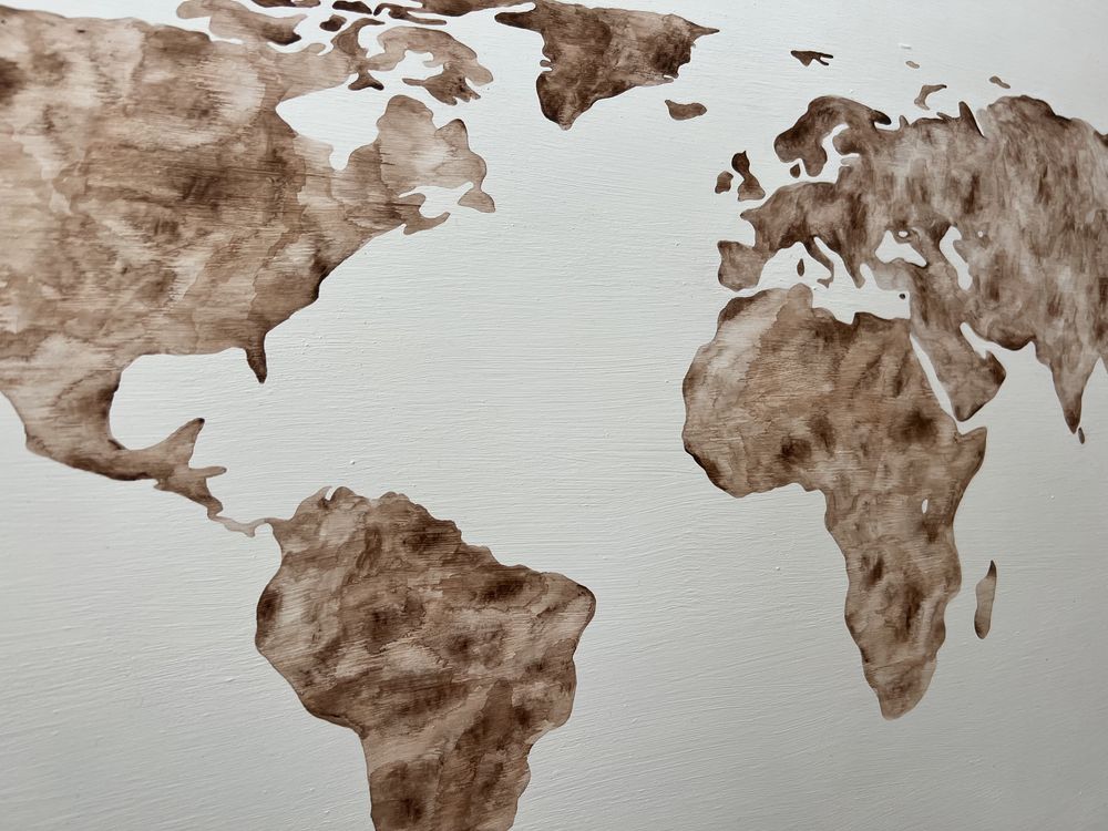 Quadro mapa mundo