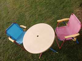 Stolik krzesła ogrodowe dla dzieci