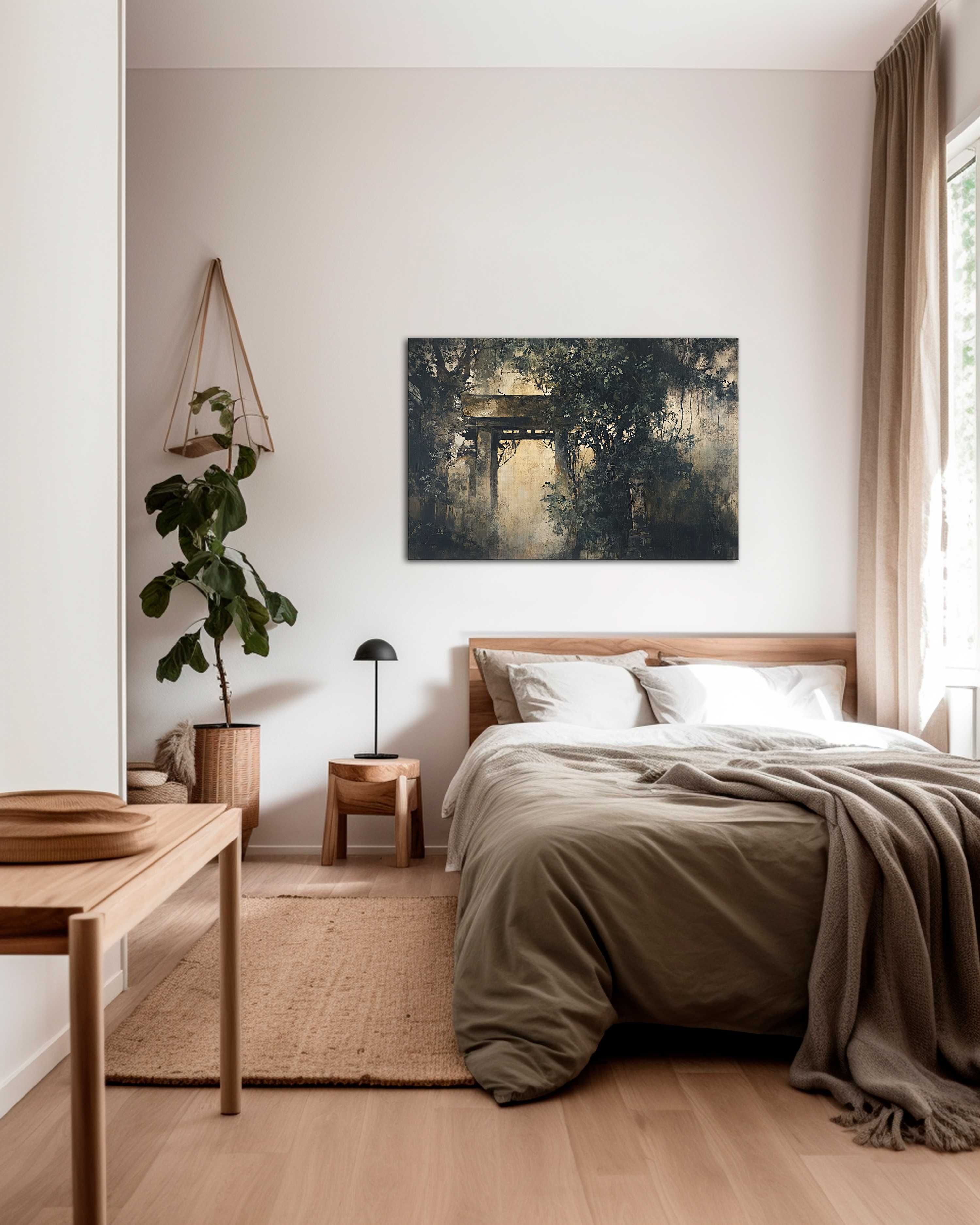 Mistyczna Torii | Obraz na płótnie premium 150x100 cm | Wabi Sabi 56
