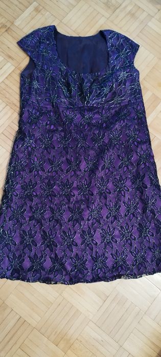 Sukienka fioletowa elegancka XXL