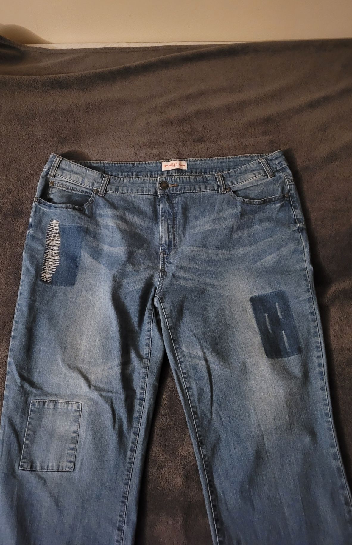 Spodnie jeansy niebieskie rozm.52