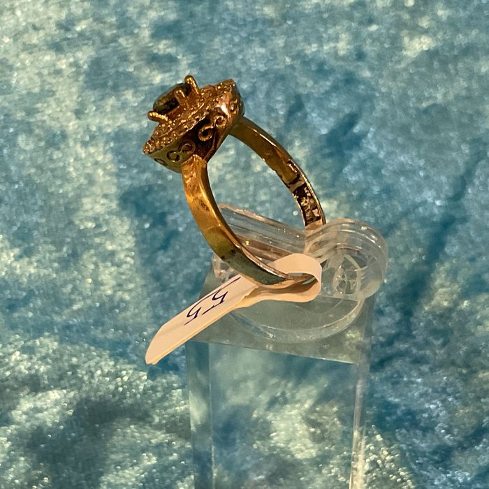 Anel prata banhado a ouro tam 21 mm