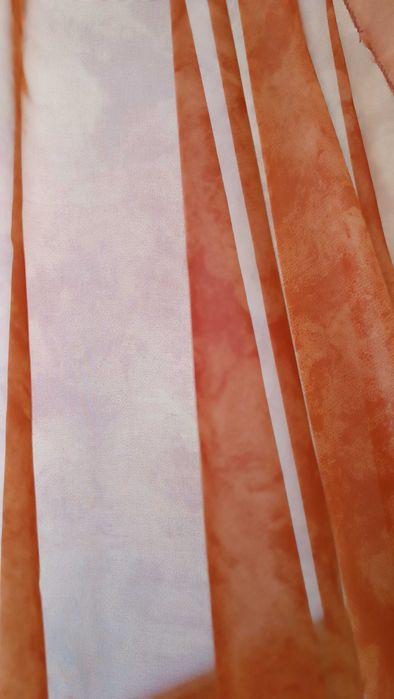 Тюль штора цегляного кольору