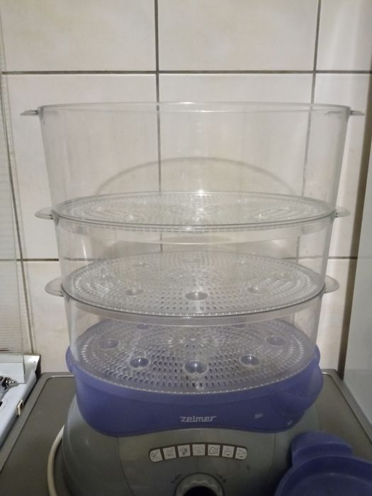 Urządzenie do gotowania na parze parowar Zelmer niebieski