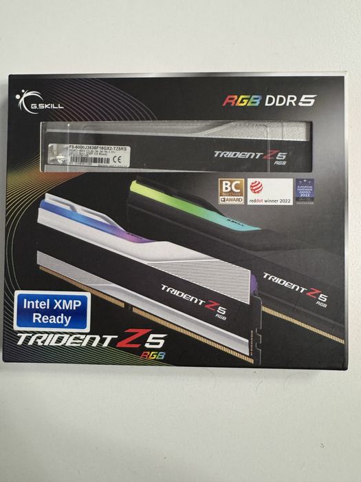 Память DDR5 2x16GB 6000 G.Skill Trident Z5 RGB Silver F5-6000J3636F16
