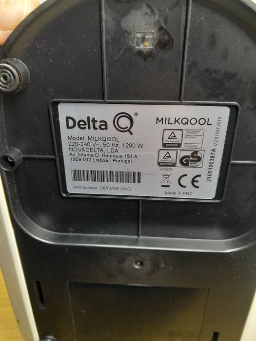 Ekspres kapsułkowy delta q milkqool USZKODZONY 1200W