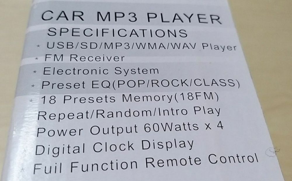 Auto Rádio, Car Mp3 Player.