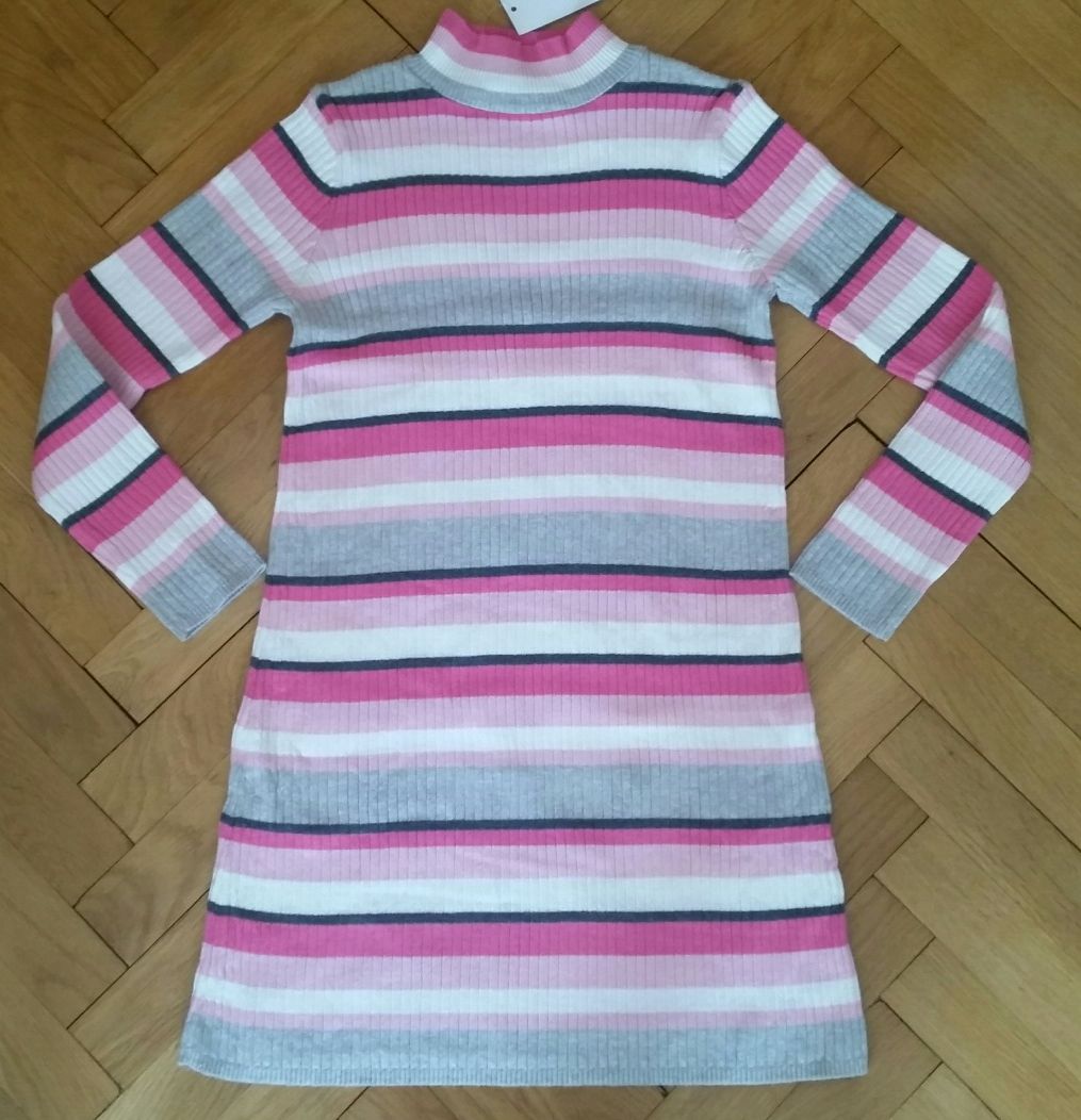 Nowa swetrowa sukienka George 7-8 lat 122-128 cm