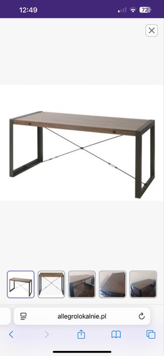 Stol Norrala  drewniany stan b dobry ikea