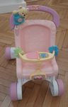 Różowy wózek,  pchacz, chodzik Fisher price