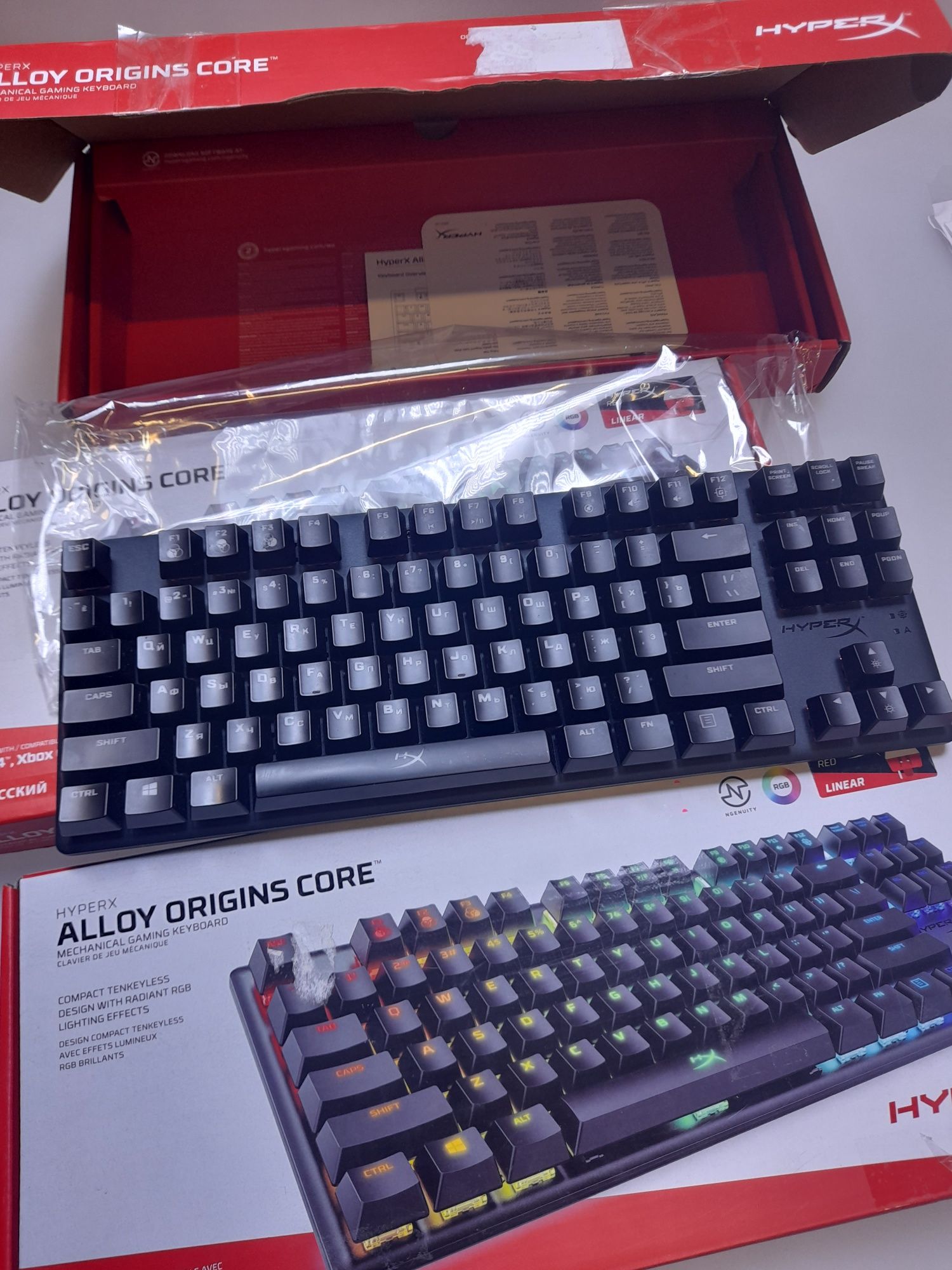 Клавіатура проводна HyperX Alloy Origins Core HX Red USB (HX-KB7RDX-RU