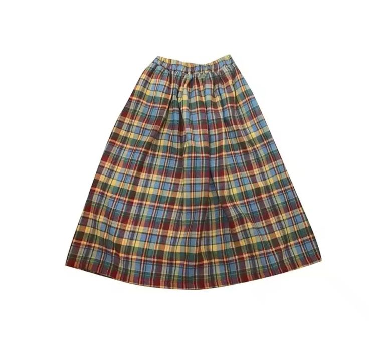 Юбка винтажная с цветными вставками