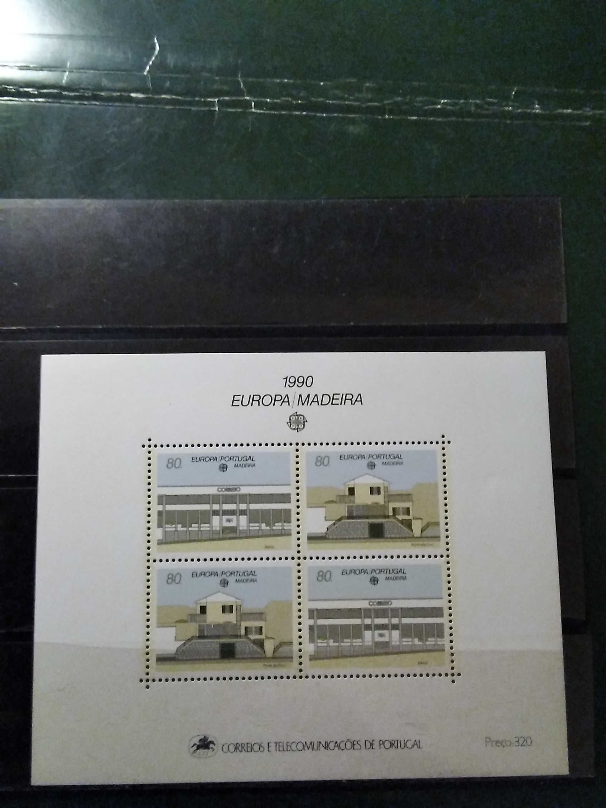 1990 Bloco Europa CEPT Madeira MNH **