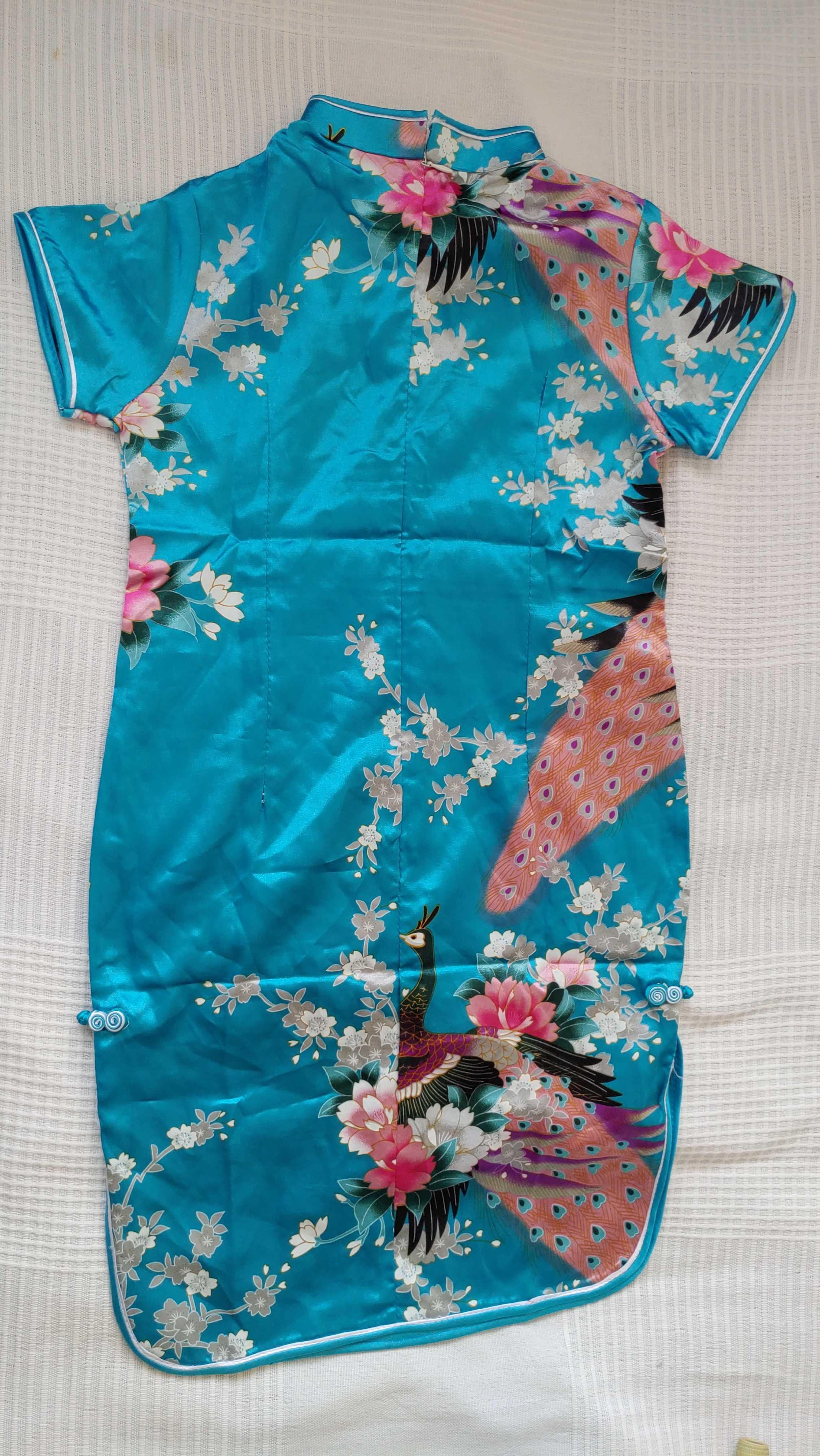 Sukienka/  kimono dla dziewczynki jedwab
