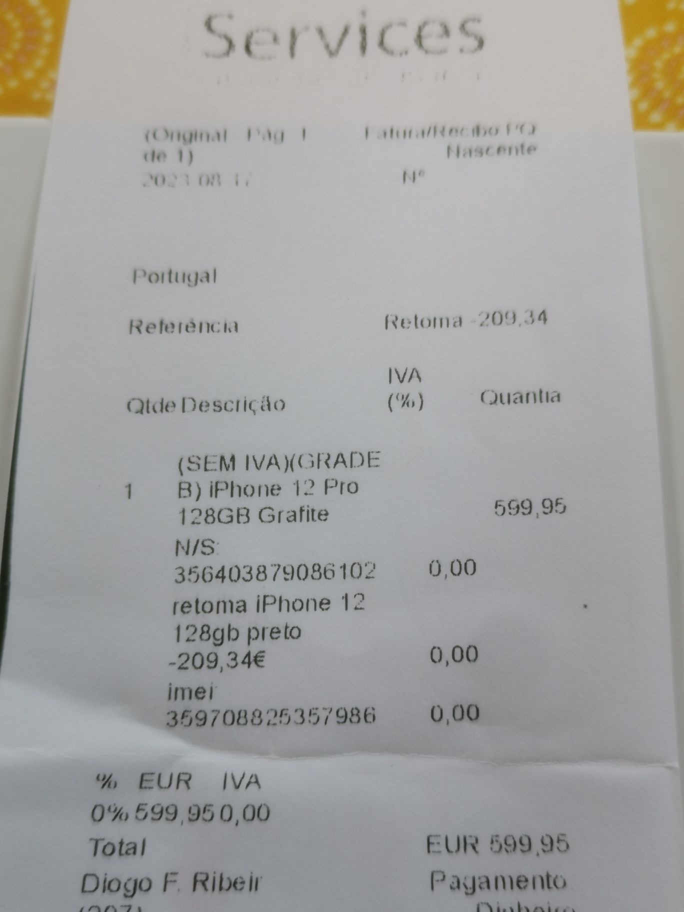 iPhone 12 PRO 128 gigas com factura Iservice cinza como novo