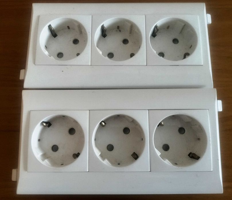 Tomada Tripla Schuko C\ Obturador Módulos Quadro 45 – Efapel